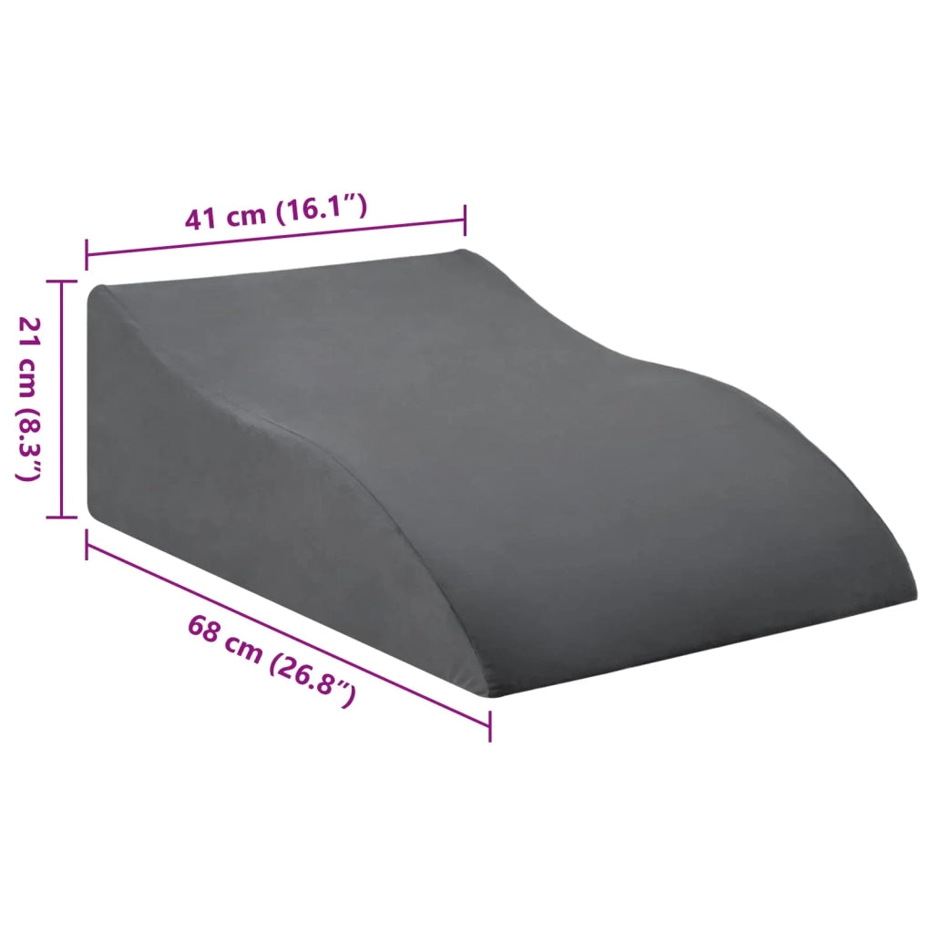 Cuscino per Gambe Grigio 68 x 41 x 21 cm Schiuma PU 42020187