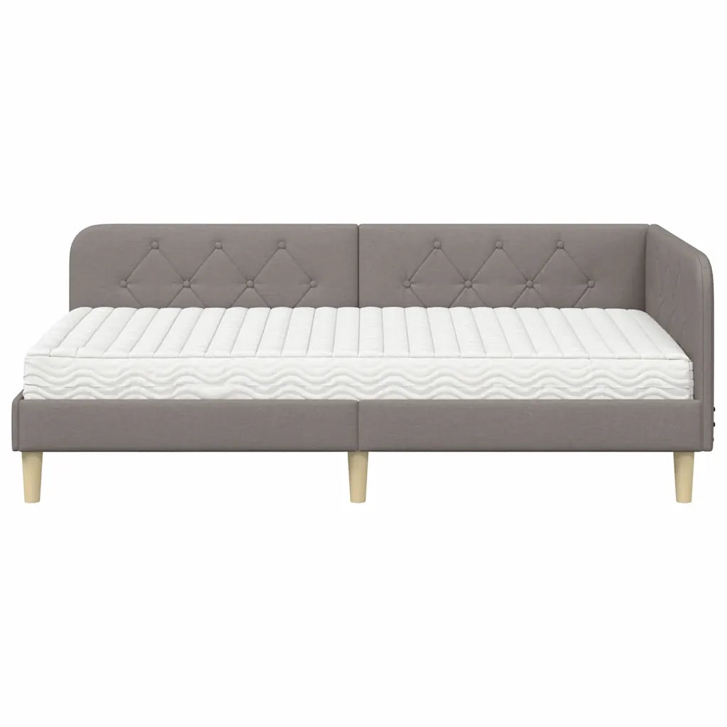 Cornice del letto ad angolo Talpa 100 x 200 cm Tessuto