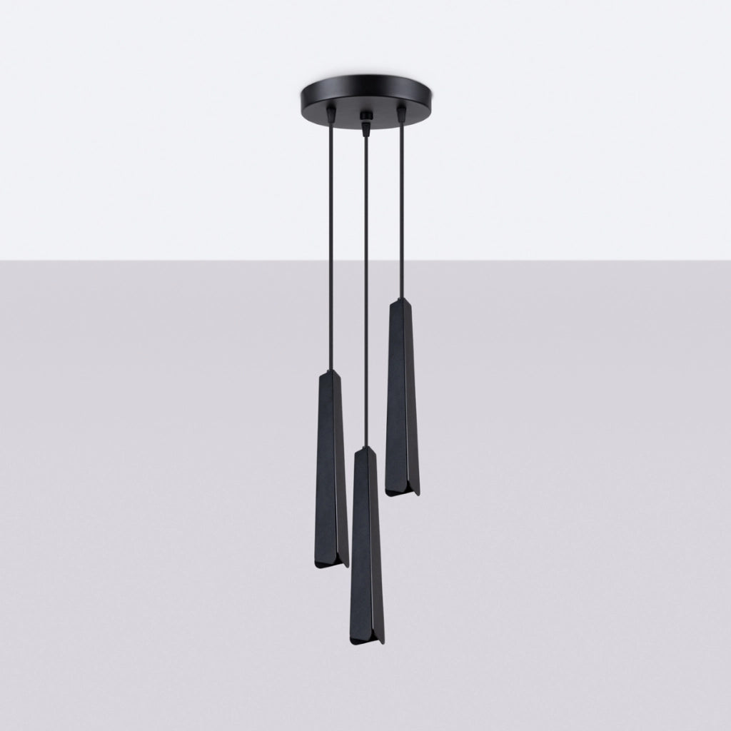 Lampada a sospensione PRYSM 3P nero