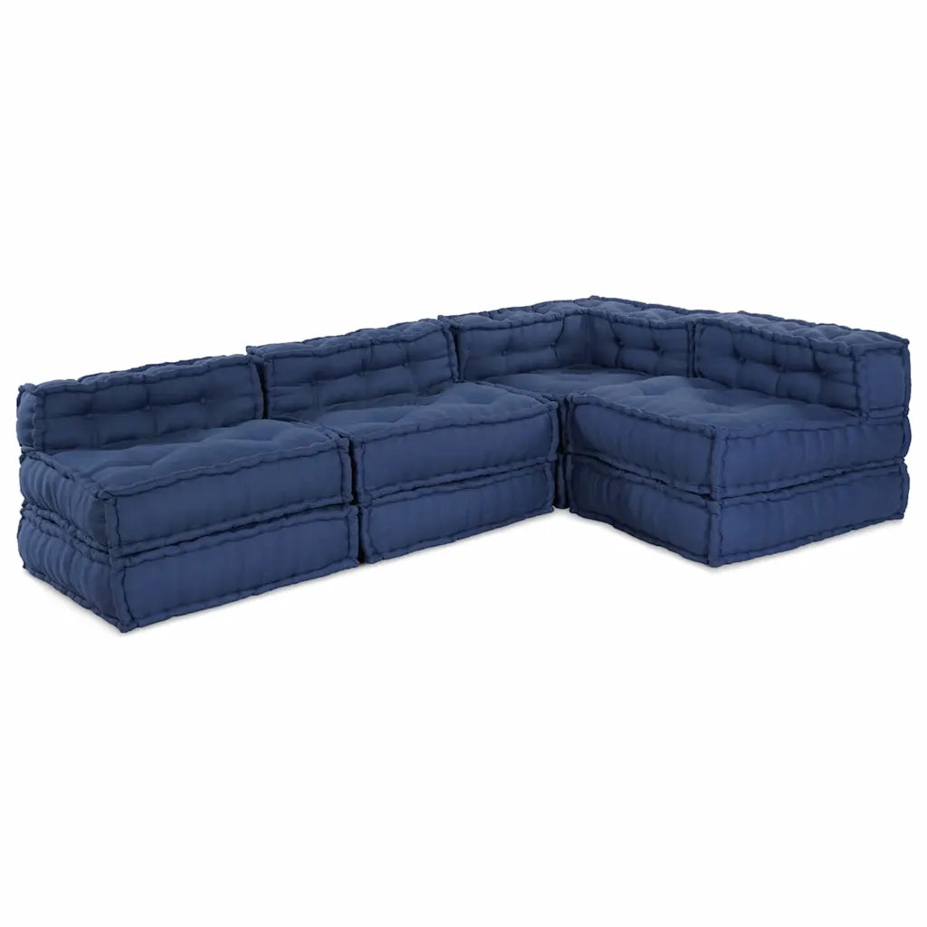 Unità di Divano Modulare 4 pcs Indaco Tessuto 3315088