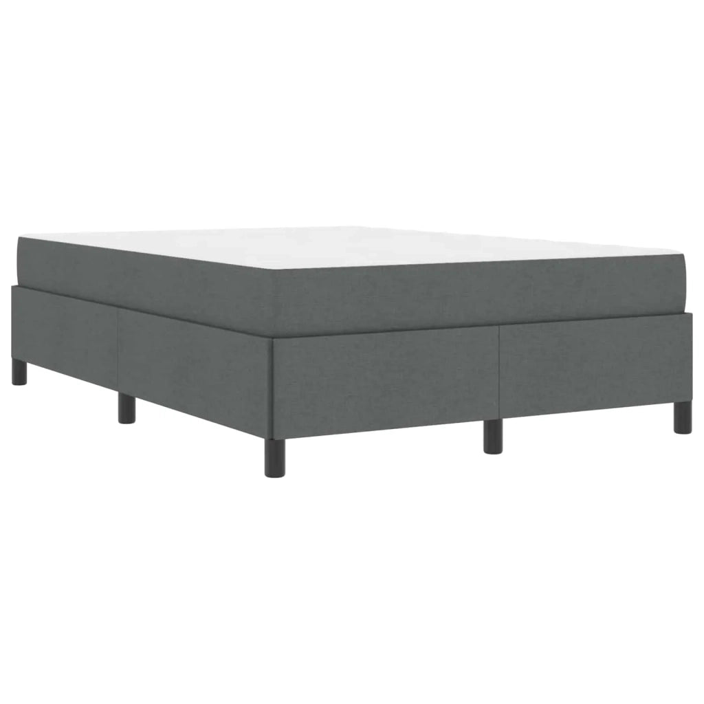 Letto a molle con materasso Grigio scuro 140 x 190 cm Tessuto