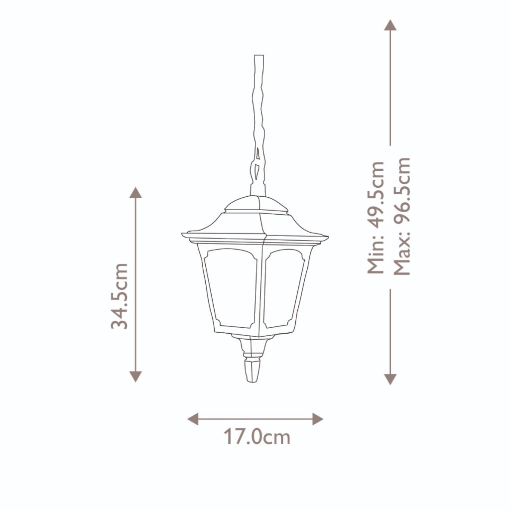 Lampada a sospensione esterna retro Elstead Chapel Mini E27