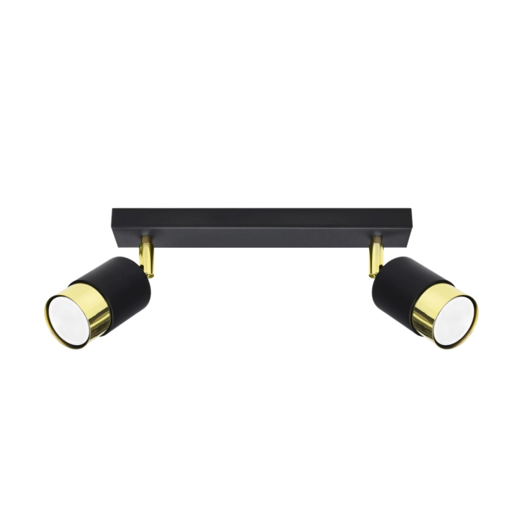 Lampada da soffitto NERO 2 nero/oro