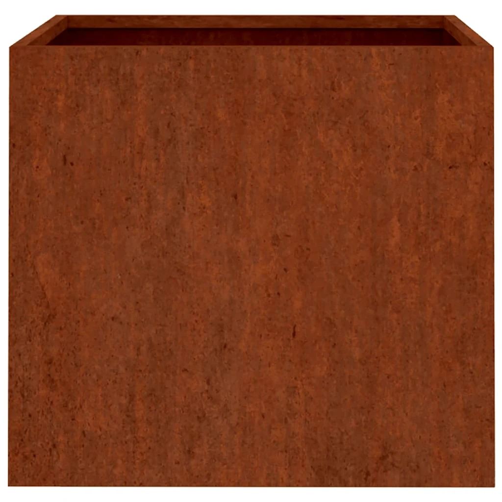 2 pz Fioriere | Cassetta per fiori | Vaso 49x47x46 cm Acciaio Corten