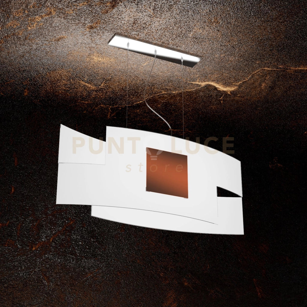 TETRIS COLOR SOSPENSIONE 75CM. 1 LUCE CORTEN 1121-S75-CO