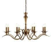 Lampadario a sospensione Kora ottone antico 8xE14 Endon