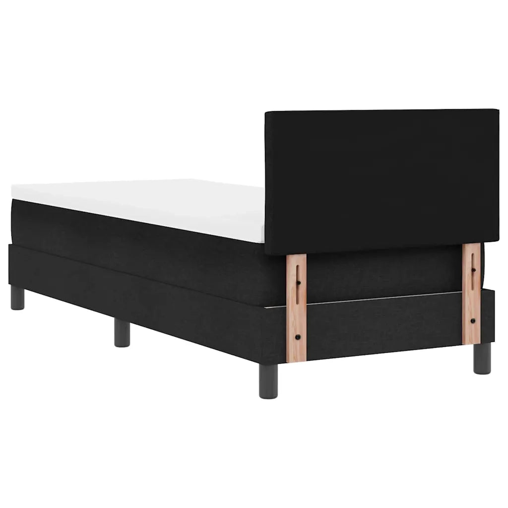 Letto a molle con testiera Nero 80 x 200 cm Tessuto 3338722
