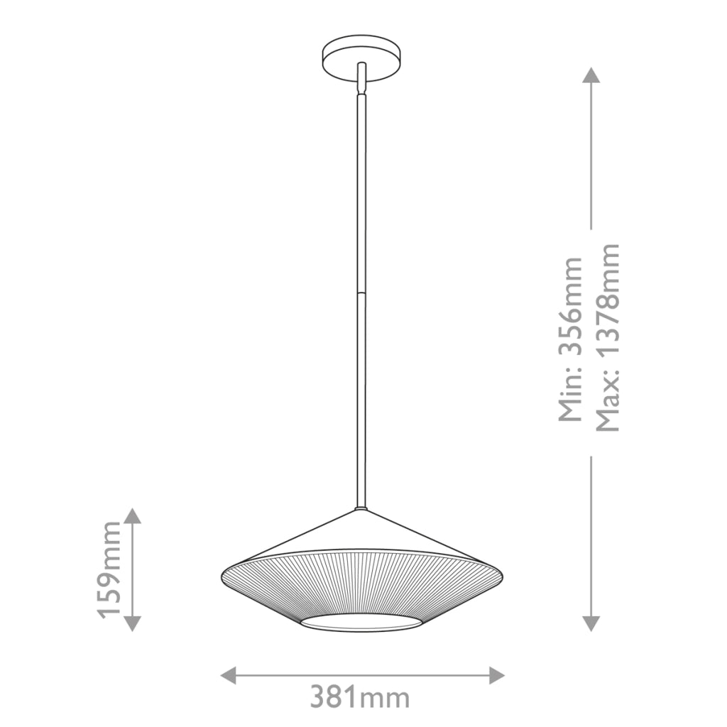 Lampada sospensione Daphne Alora Mood nera E27 Ø38