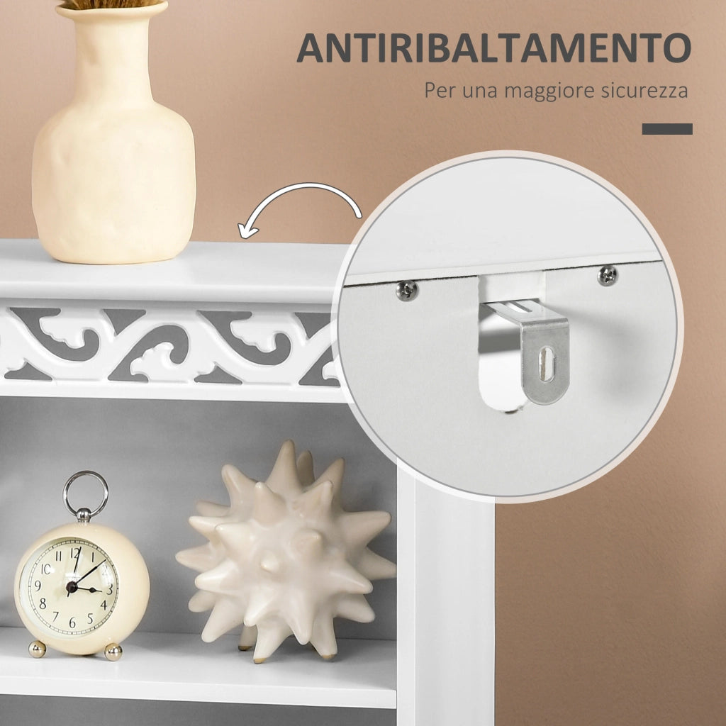 Mobile da bagno ¨C zephmum ¨C MDF bianco 40x23x80 cm