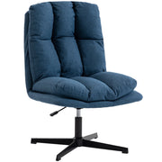 Poltrona Girevole Ajustable ¨C Zephmum ¨C Base Metallo Azul Oscuro