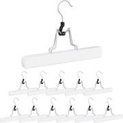 60 x hanger per pantaloni - chiodo - hanger pantaloni - legno - viti - bianco