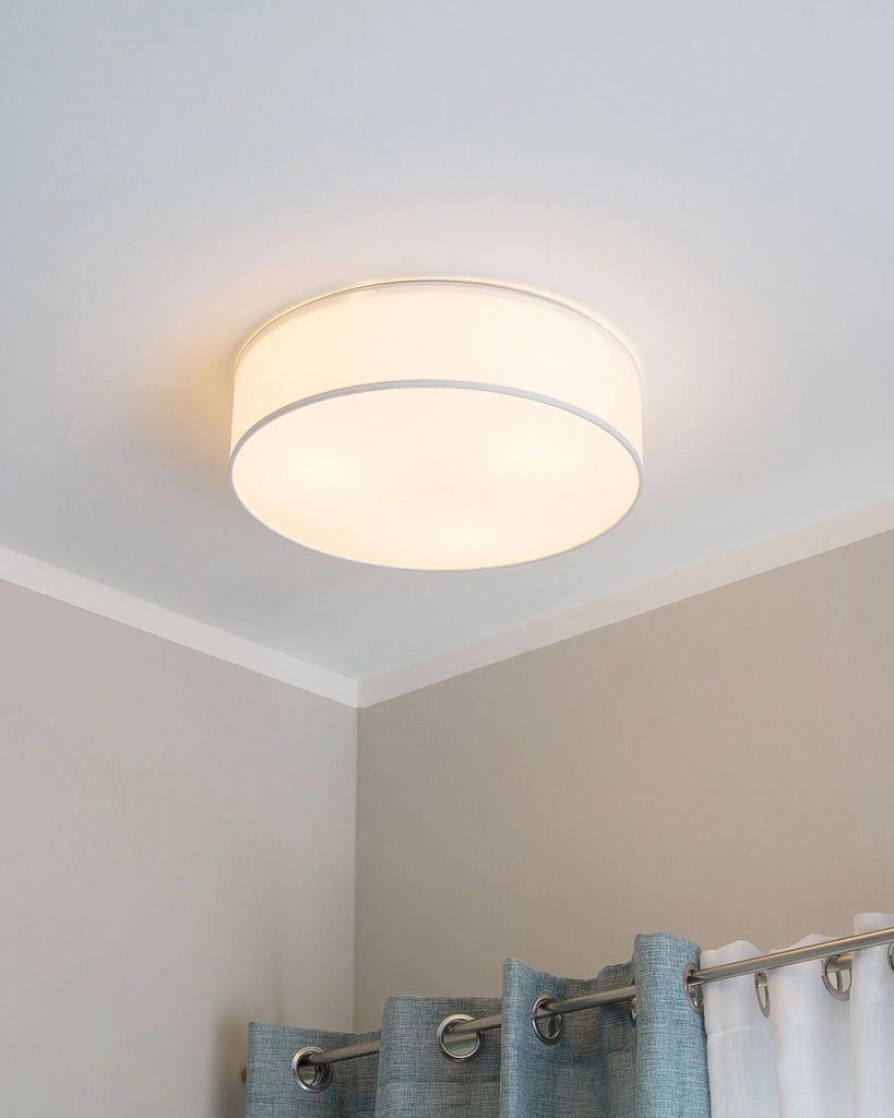 Lampada paralume in policotone bianco ø 45 cm Boho con stile moderno