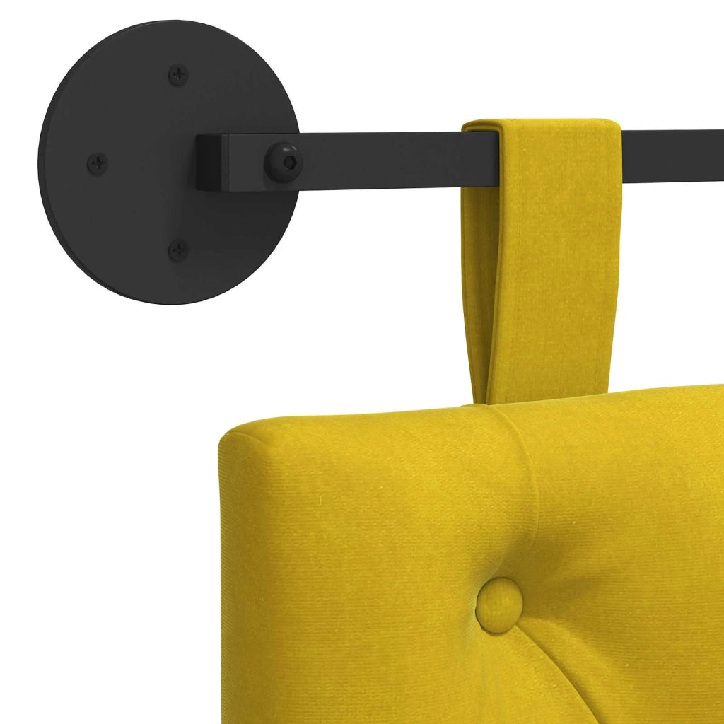 Testiera | Testata sospesa Con luce LED Giallo Velluto