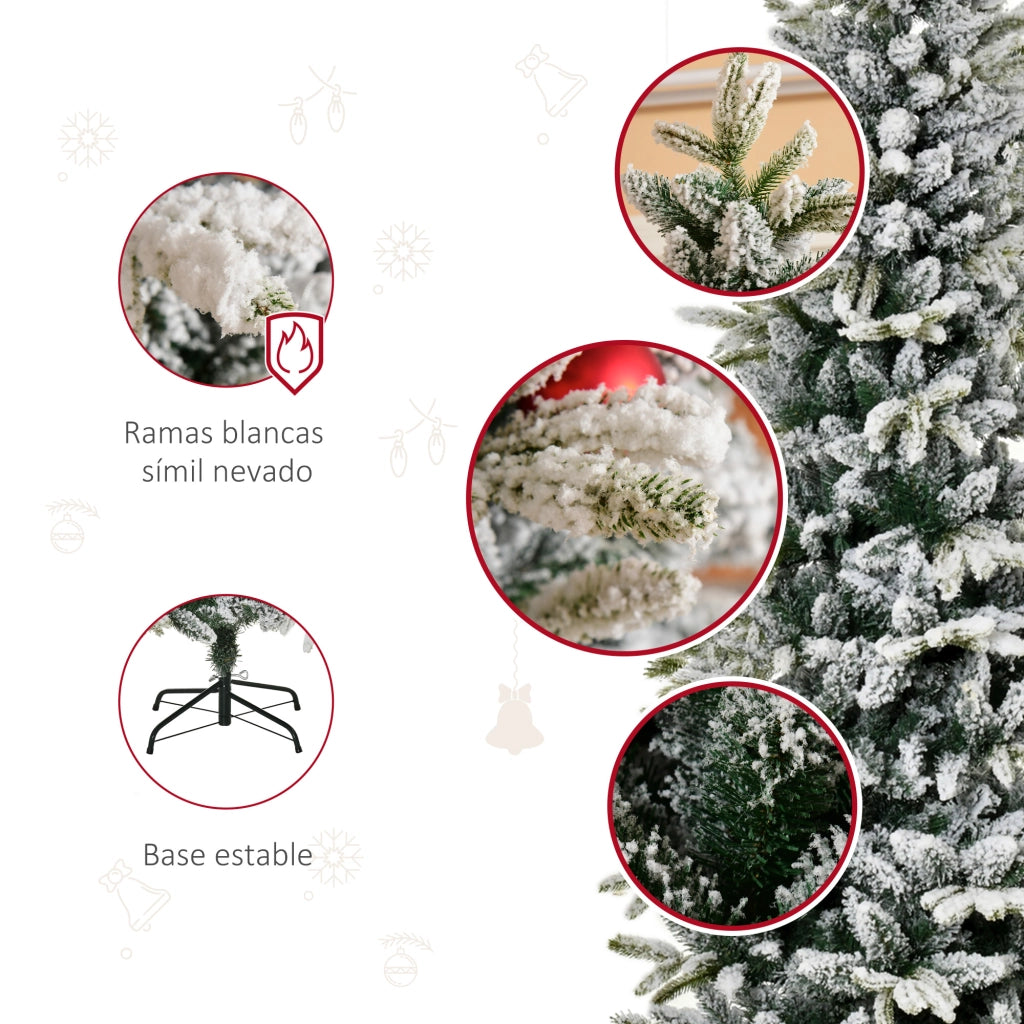 Albero di Natale Artificiale 210 cm ¨C Minimal ¨C Verde Bianco