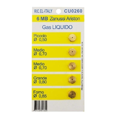 Kit 5 pz ugelli gpl e metano