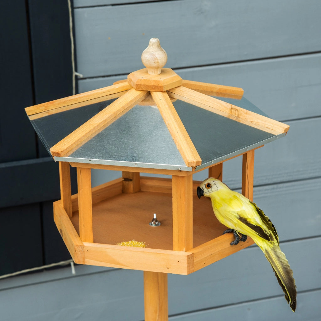 Mangiatoia per Uccelli con Piedistallo ¨C Minimal ¨C Legno 113 cm