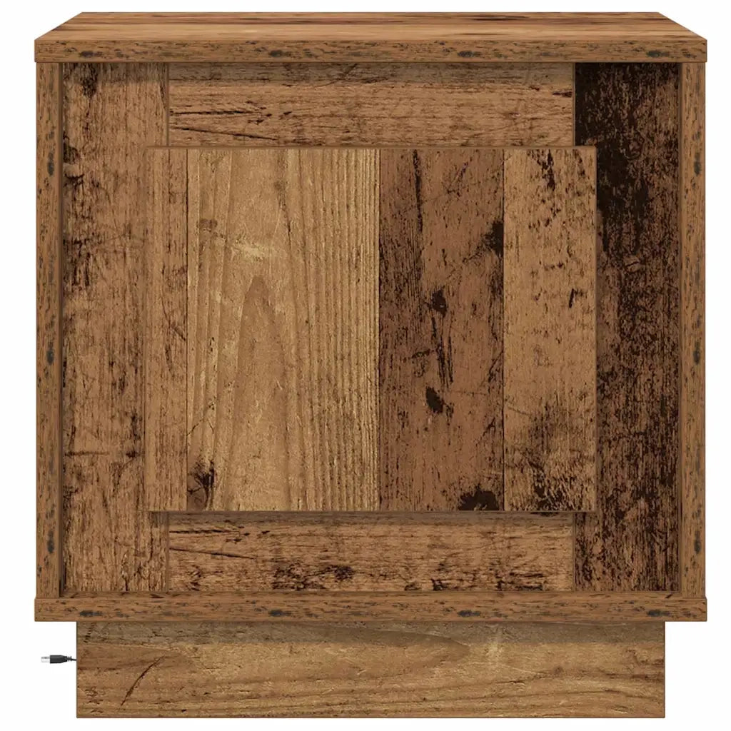 Set di 2 Comodini | Armadio da Notte | Mobiletto da notte Legno vecchio 44 x 34,5 x 45 cm