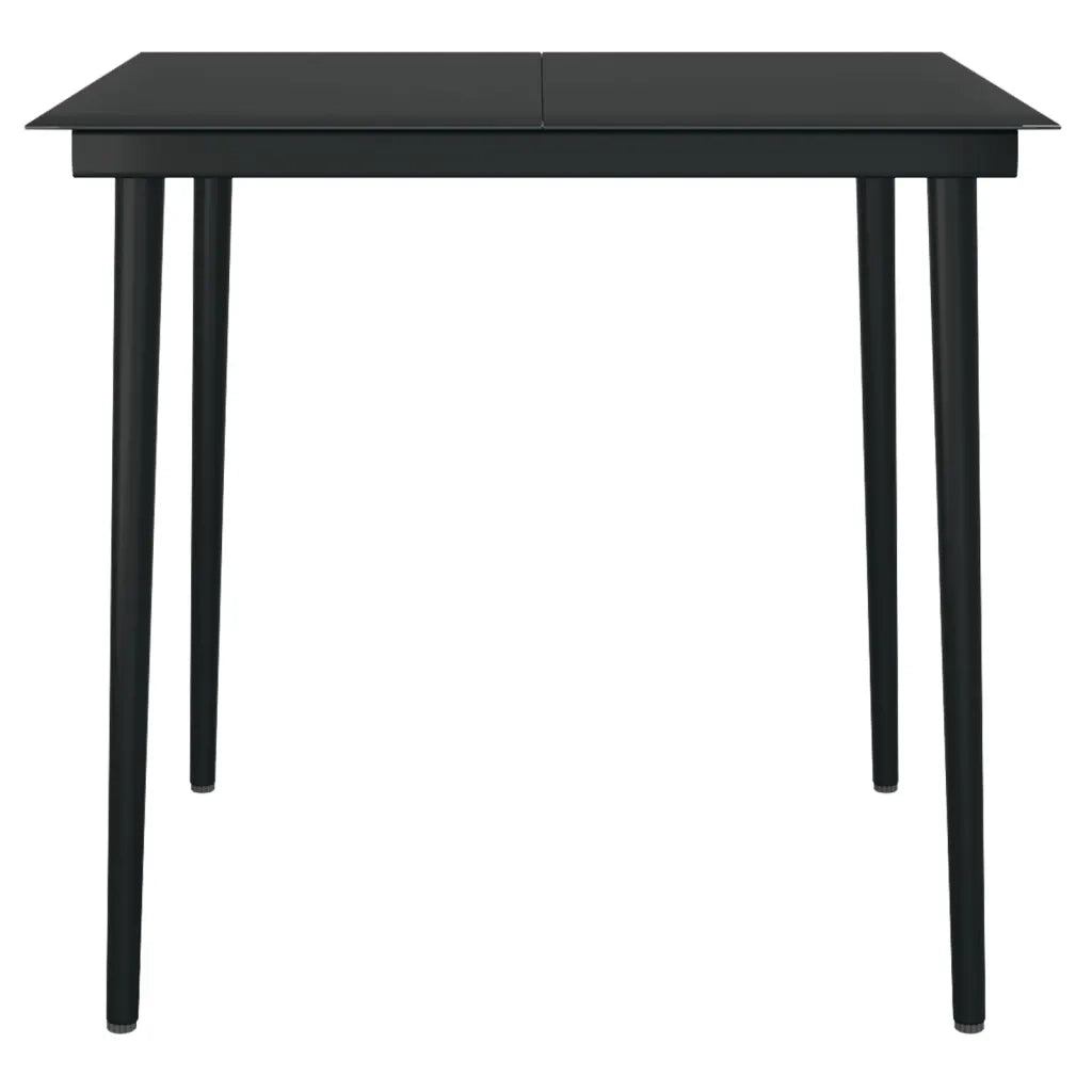 Set da Pranzo da Giardino 3 pz con Cuscini Nero 3099491