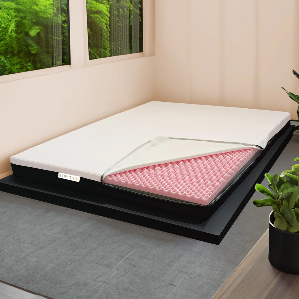 Topper MEMORY + Topper RIGIDO ORTOPEDICO ALTO 6 cm | TOPPER MEMORY e RIGIDO singolo 80X200 Cm | Materasso con tessuto SFODERABILE | Topper doppia rigiditï¿½ - MOD. FOX H6