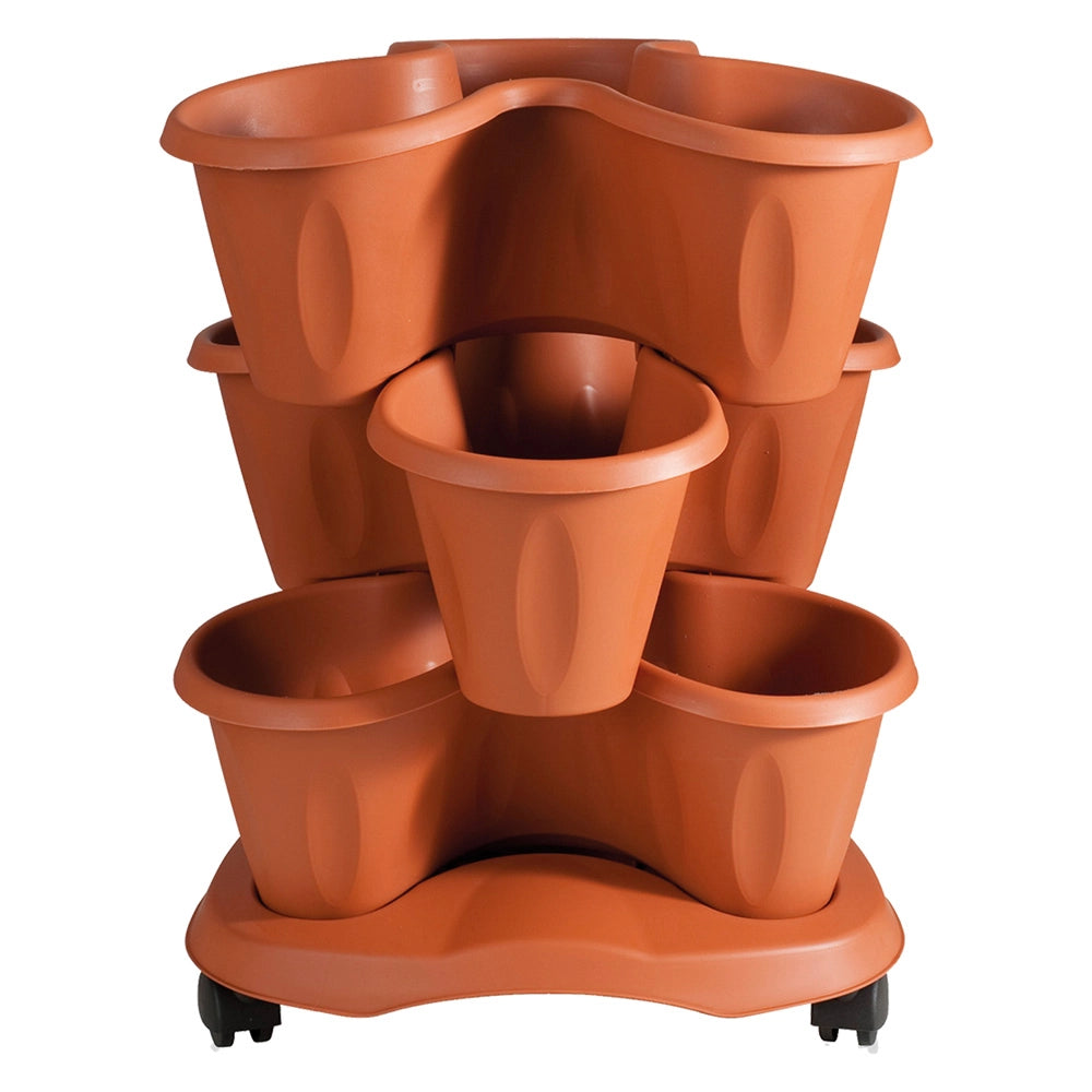 1cf set vaso 'trifoglio' ã˜ cm 40xh.51 lt. 6 - terracotta cod:ferx.6125040nlm
