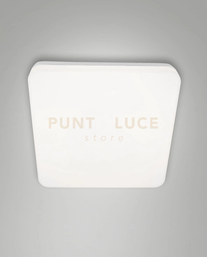 FOLK  PLAFONIERA BIANCA L.28X28CM A LED 27W 3000K 2500LM IP65