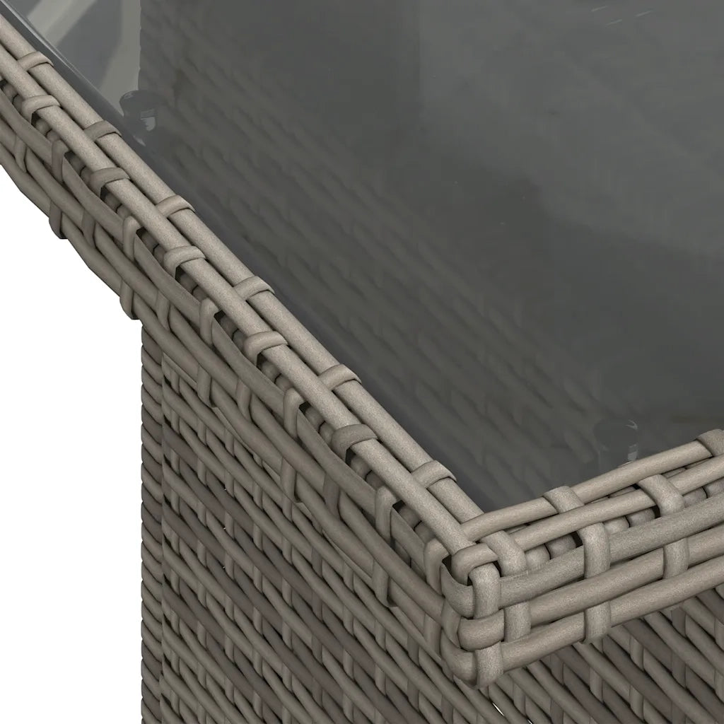 Set Divani da Giardino 8 pz con Cuscini Grigio in Polyrattan 3267151