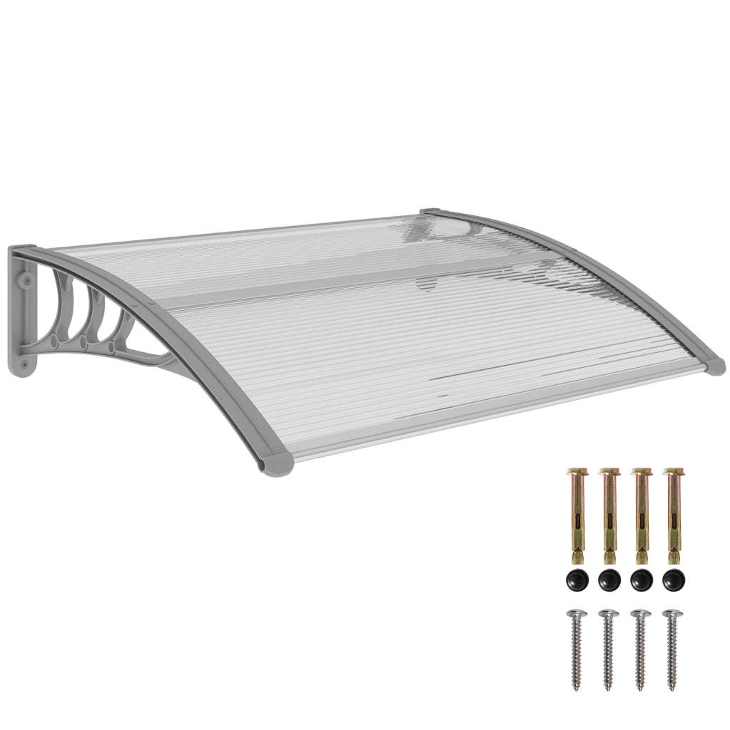 Vordach per ingresso e finestra ¨C Minimal ¨C 100x75x23 cm, argento
