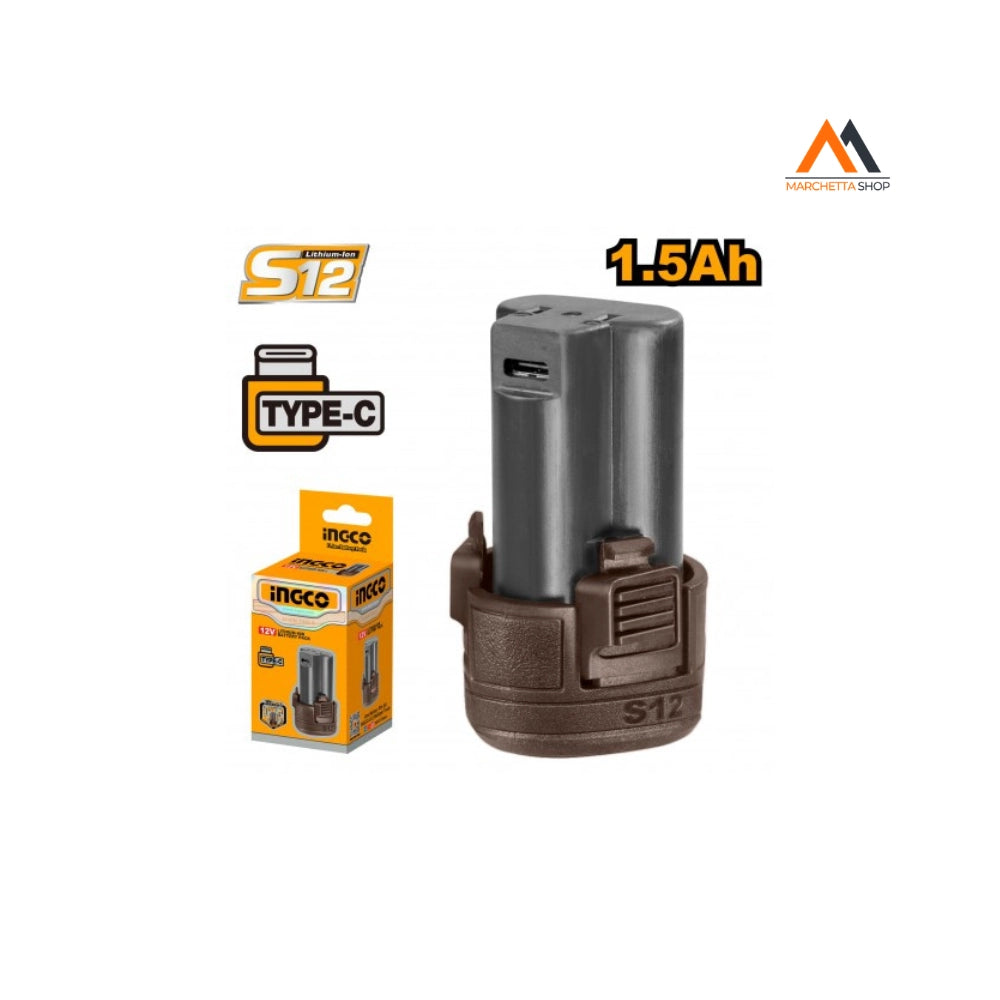 BATTERIA 1,5AH 12V RICARICA CON CAVO TIPO C