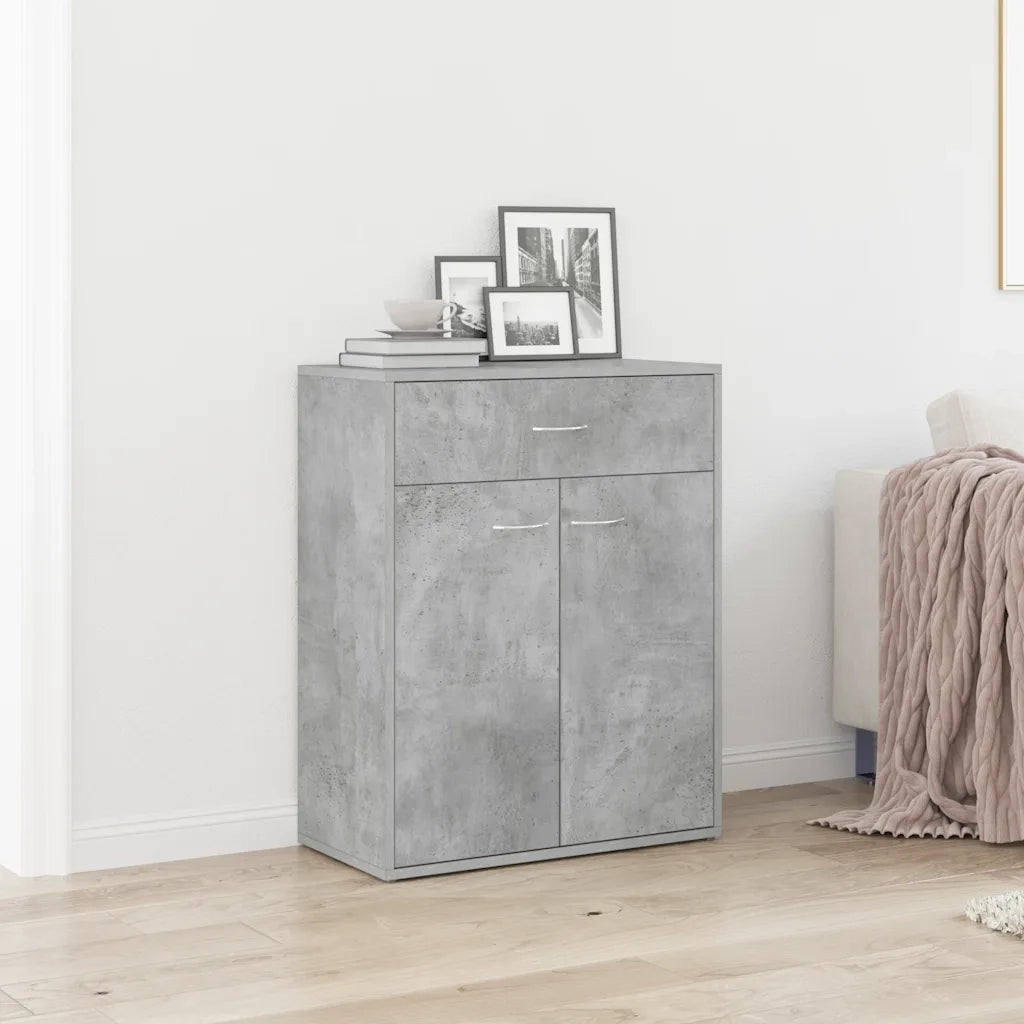 Credenza Grigio Cemento 60x30x75 cm in Legno Multistrato 800715