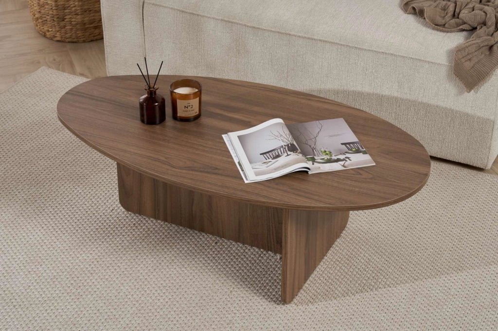 Tavolino in legno "Orba" - 120 x 65 x 40 cm - Noce