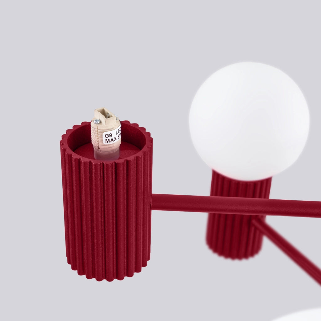 Lampadario HALO 6 bordeaux
