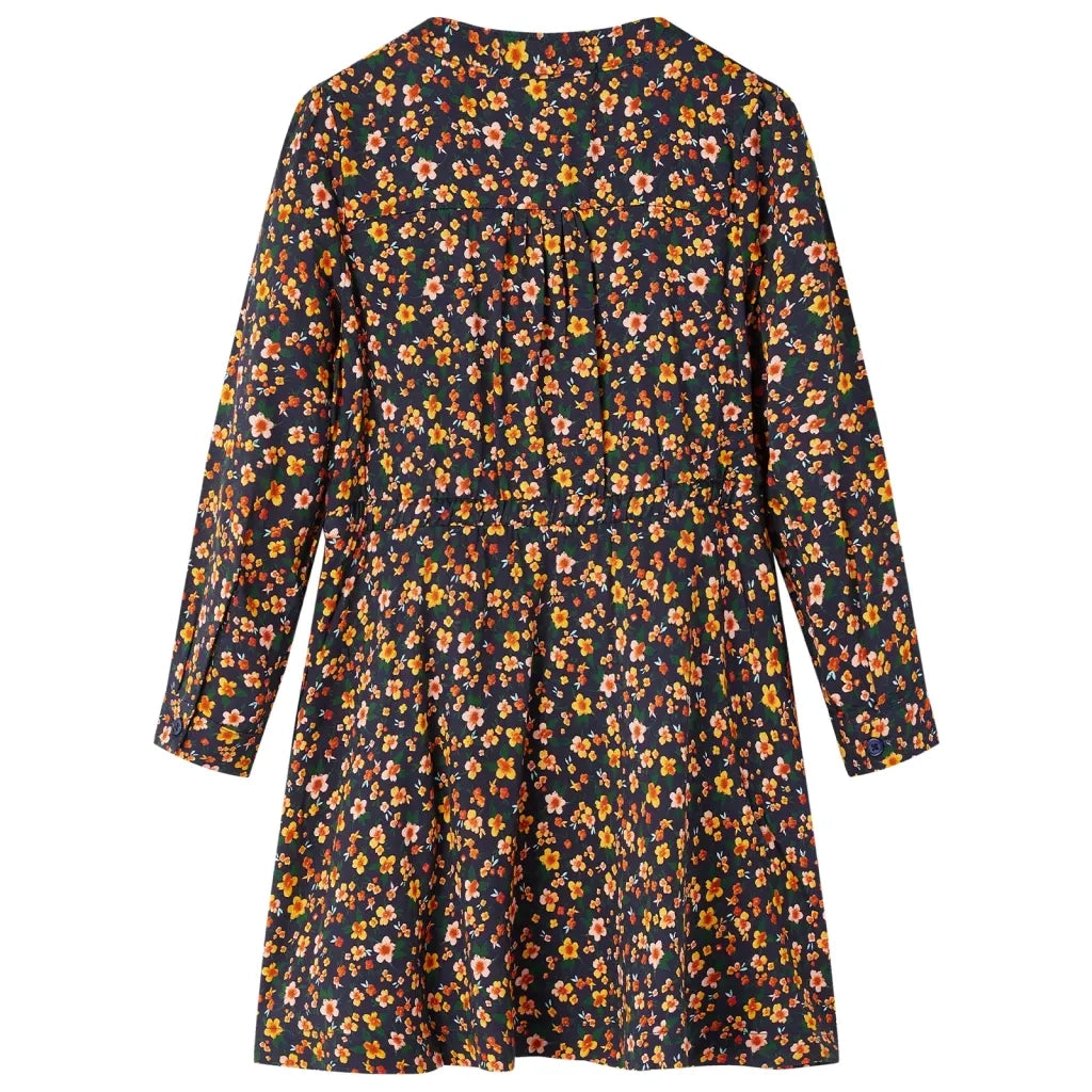 Abito da Bambina a Maniche Lunghe Blu Marino 128 CFW8231052