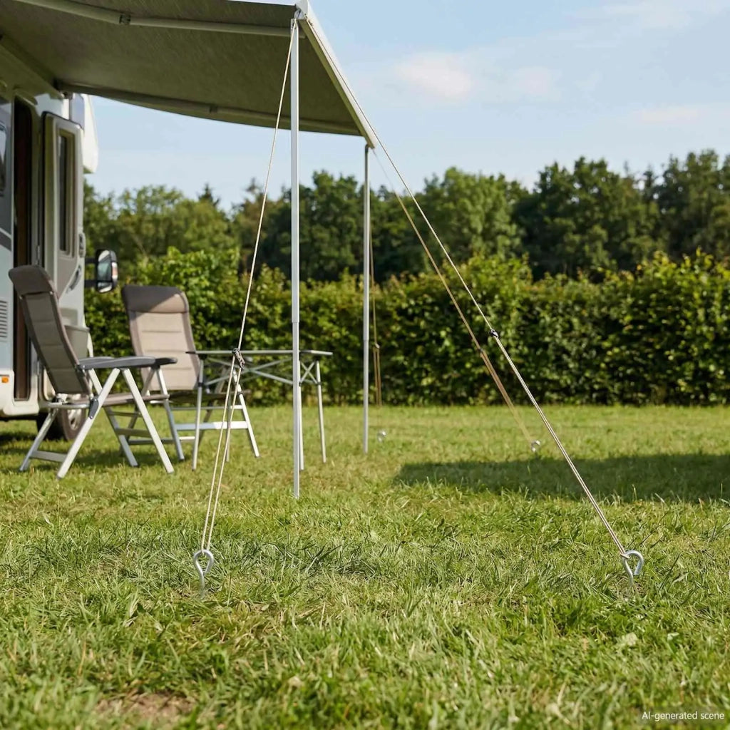 Ancora per Terra 6 pz Argento ?10 x 50 cm Metallo Galvanizzato CFW3460443