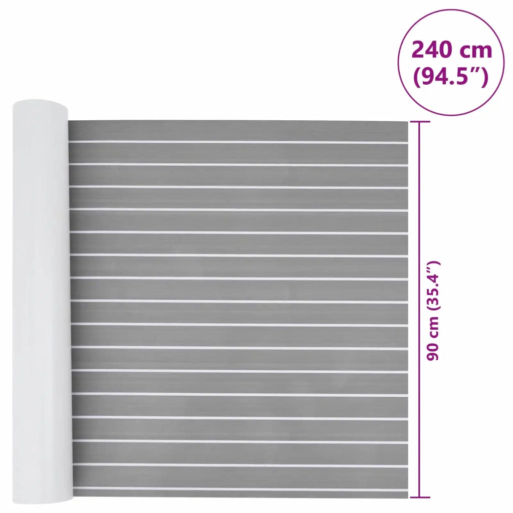 Tappetino per Barche Grigio chiaro e bianco 240 x 90 cm EVA 42046770