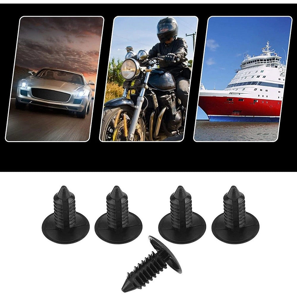 Trade Shop - Kit 40pz Clip Per Parafango In Plastica Rivetti Paraurti Viti Di Fissaggio Auto -