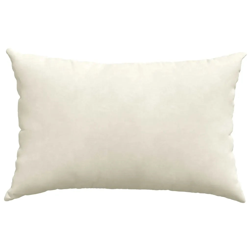 Cuscini da Divano 2 pz-Set di 2 Cuscini per Sofa Crema 60 x 40 cm Tessuto in Cords 322784