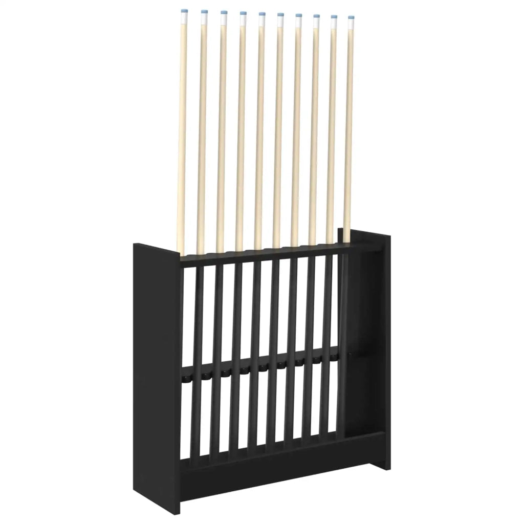 Supporto per stecche da biliardo Legno ingegnerizzato Nero 8006765