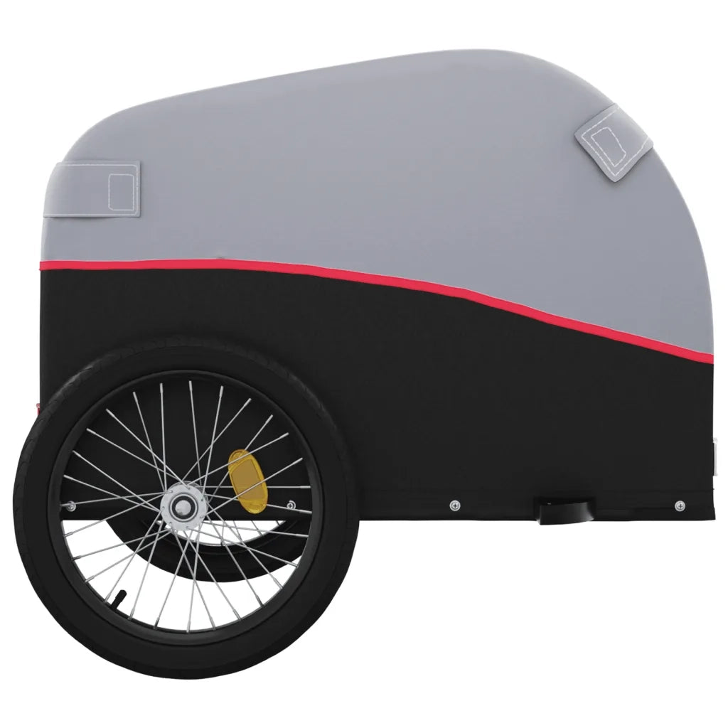 Rimorchio da Bici Nero e Rosso 30 kg in Ferro CFW7410097