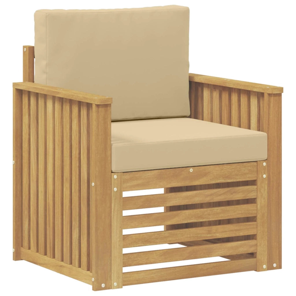 Set di divani da esterno Poliestere Bianco 3439095