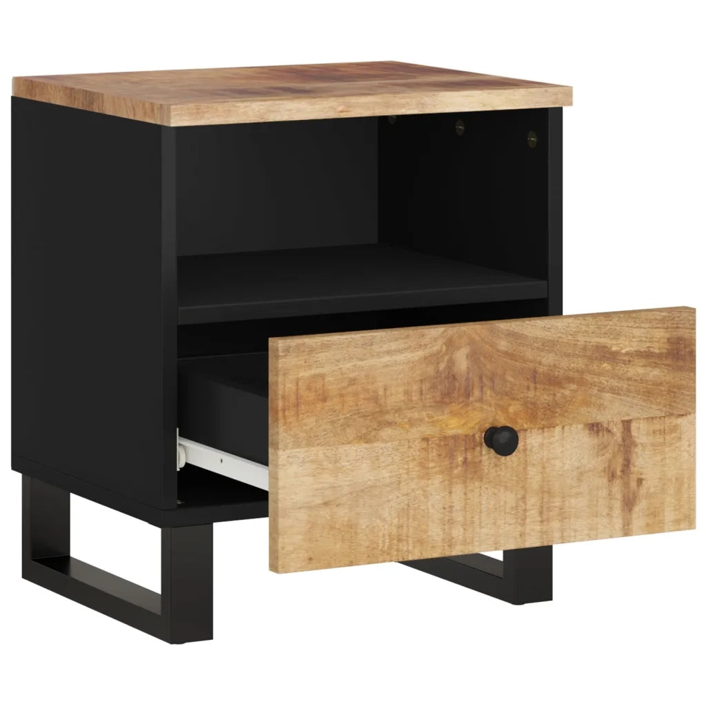 Comodino in Legno Massello di Mango e Legno Multistrato 350648