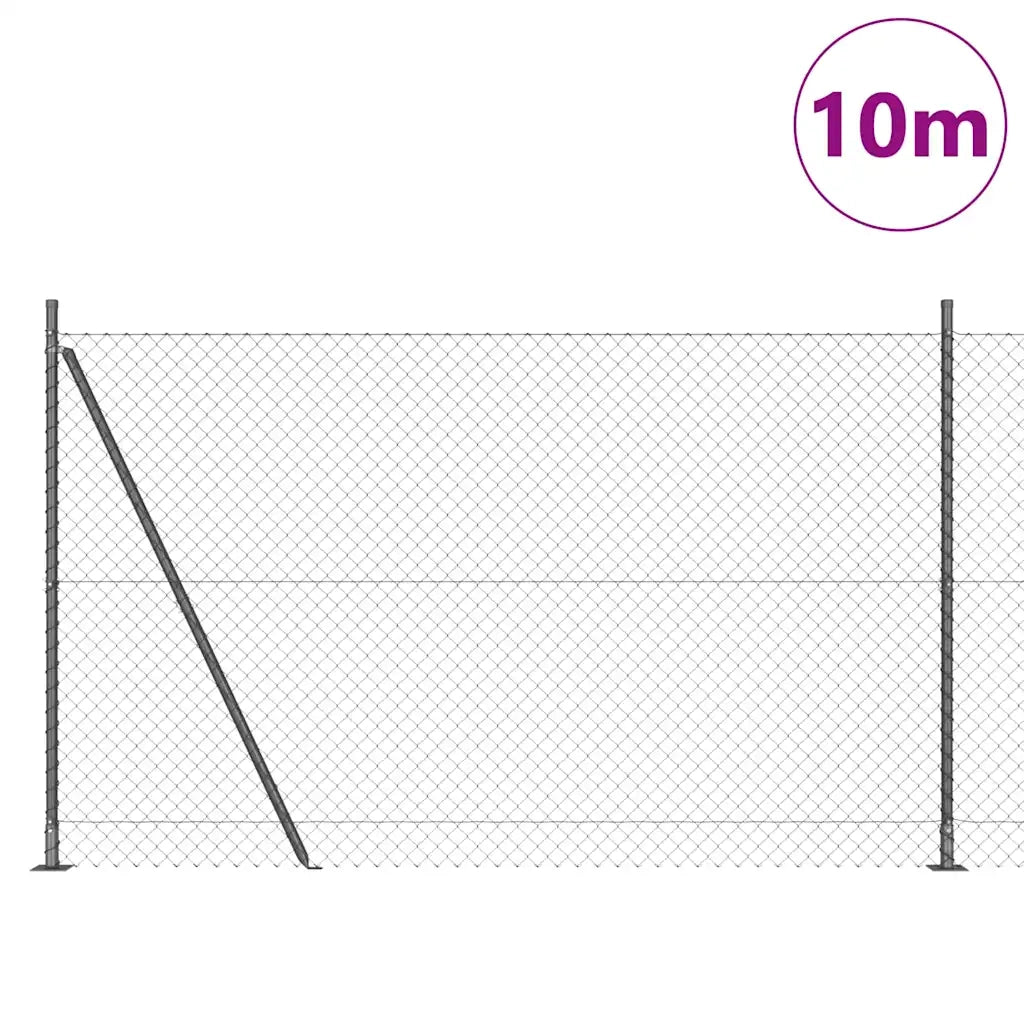 Palo della recinzione Grigio 10 x 1,4 m (rete 40 x 40 mm)