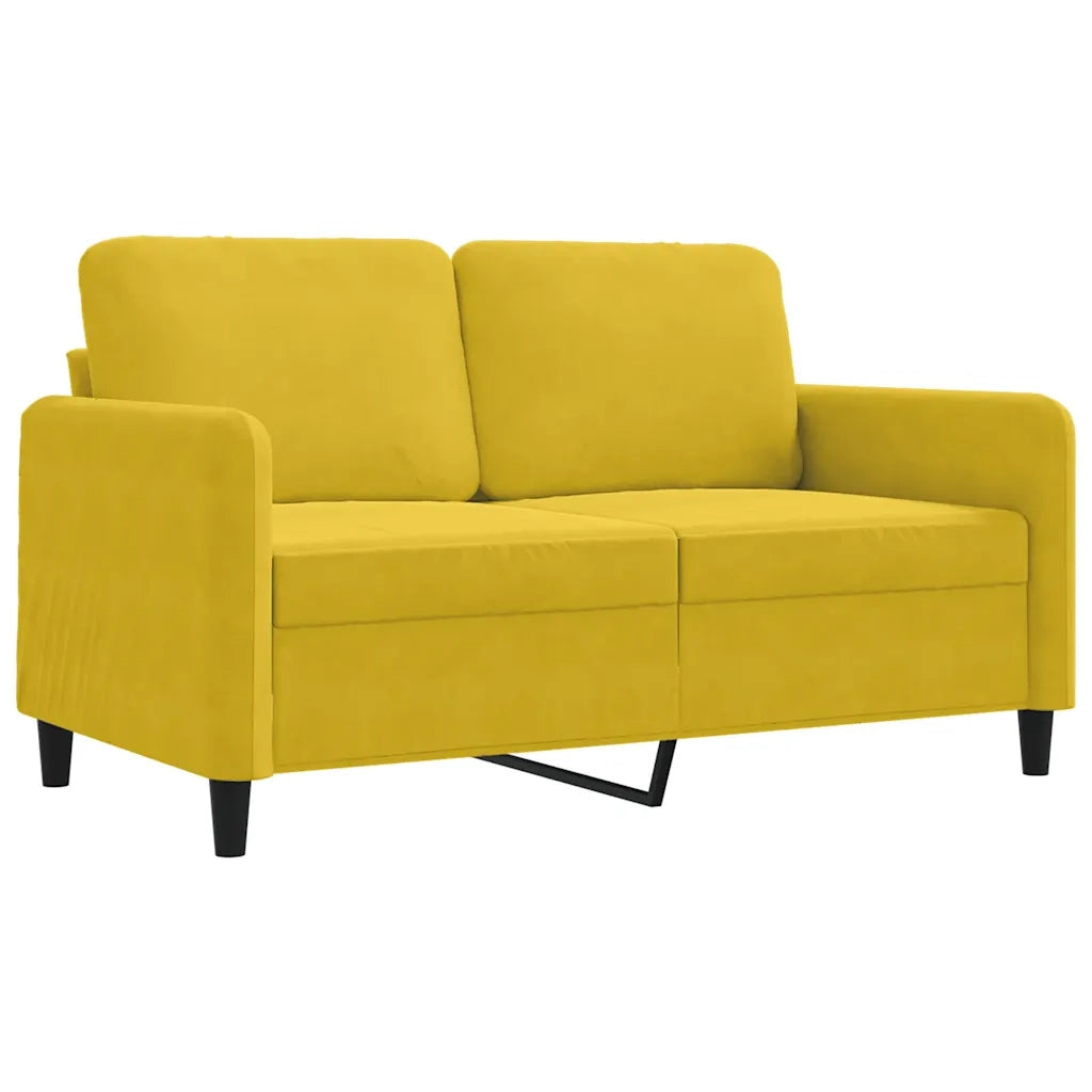 Divano a 2 Posti-Sofa 2 Posti giallo 120 cm in Velluto 162355