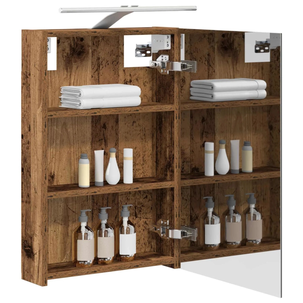 Mobiletto per specchio da bagno Legno vecchio 889037