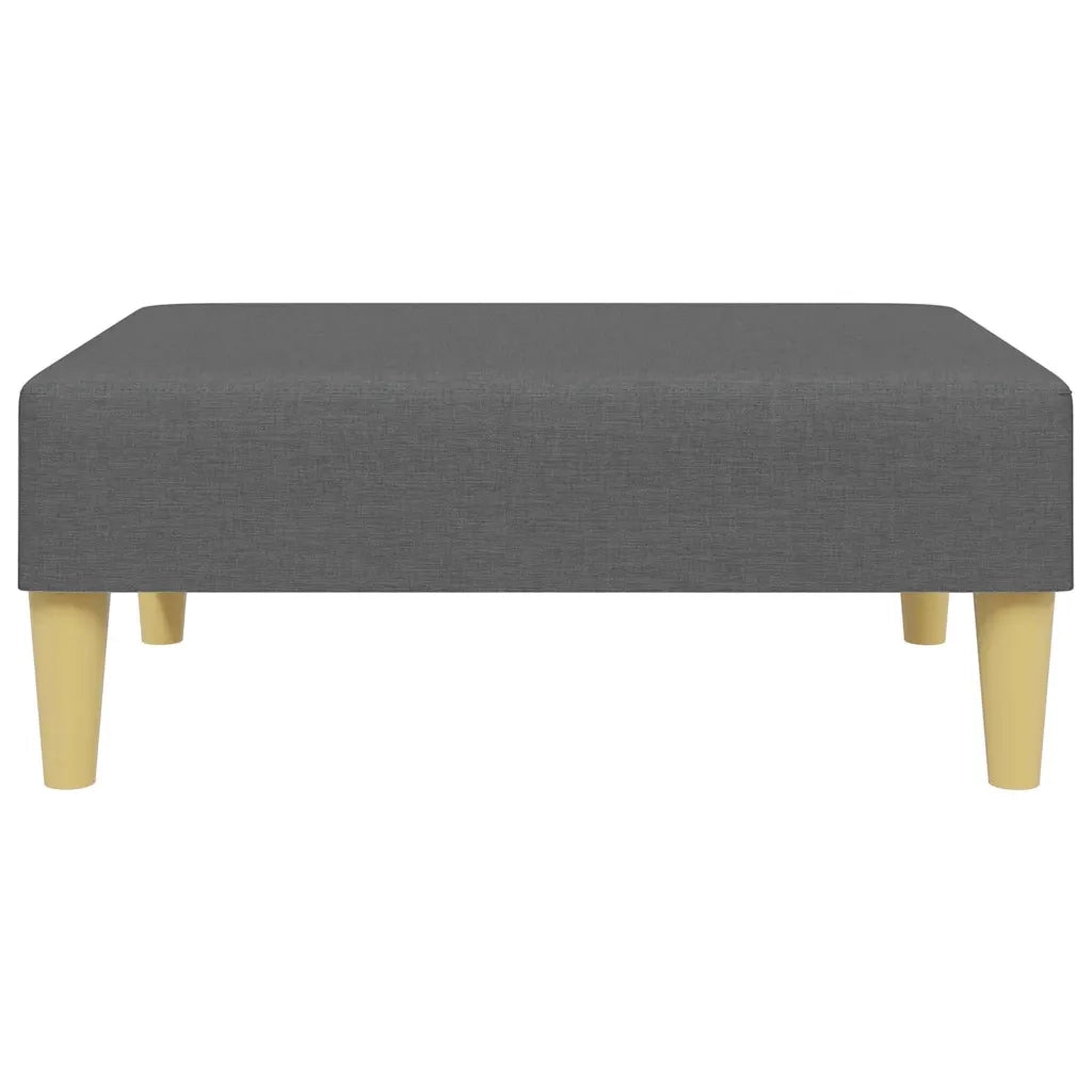 Divano Letto 2Posti Cuscini e Poggiapiedi-Sofa Letto 2 Posti-Daybed Grigio Scuro Tessuto