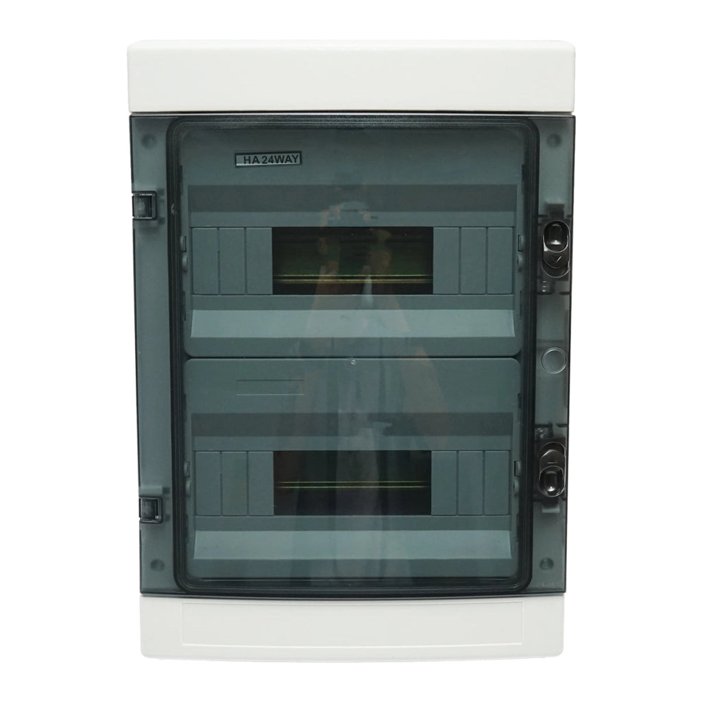 Pannello portafusibili da superficie 2 file, 24 moduli 420x298x138mm IP65 Breckner Germany