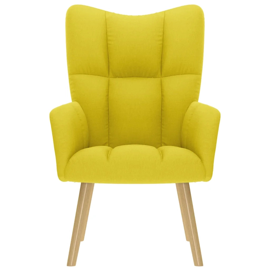 Poltrona | Sedia Relax Giallo Chiaro in Tessuto