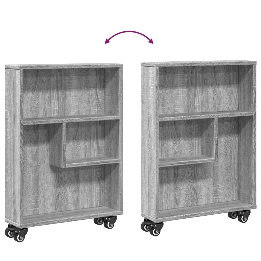Carrello Stretto Grigio Sonoma 48x13x68 cm in Truciolato CFW5233766