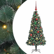 Albero di Natale artificiale preilluminato-Albero Natalizio con set di palline 627783