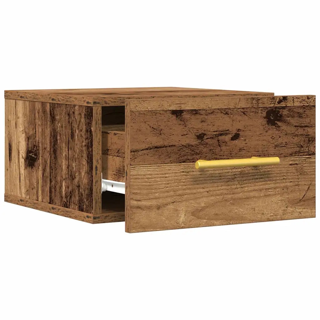 Set di 2 Comodini | Armadio da Notte | Mobiletto da notte Legno vecchio 35 x 35 x 20 cm
