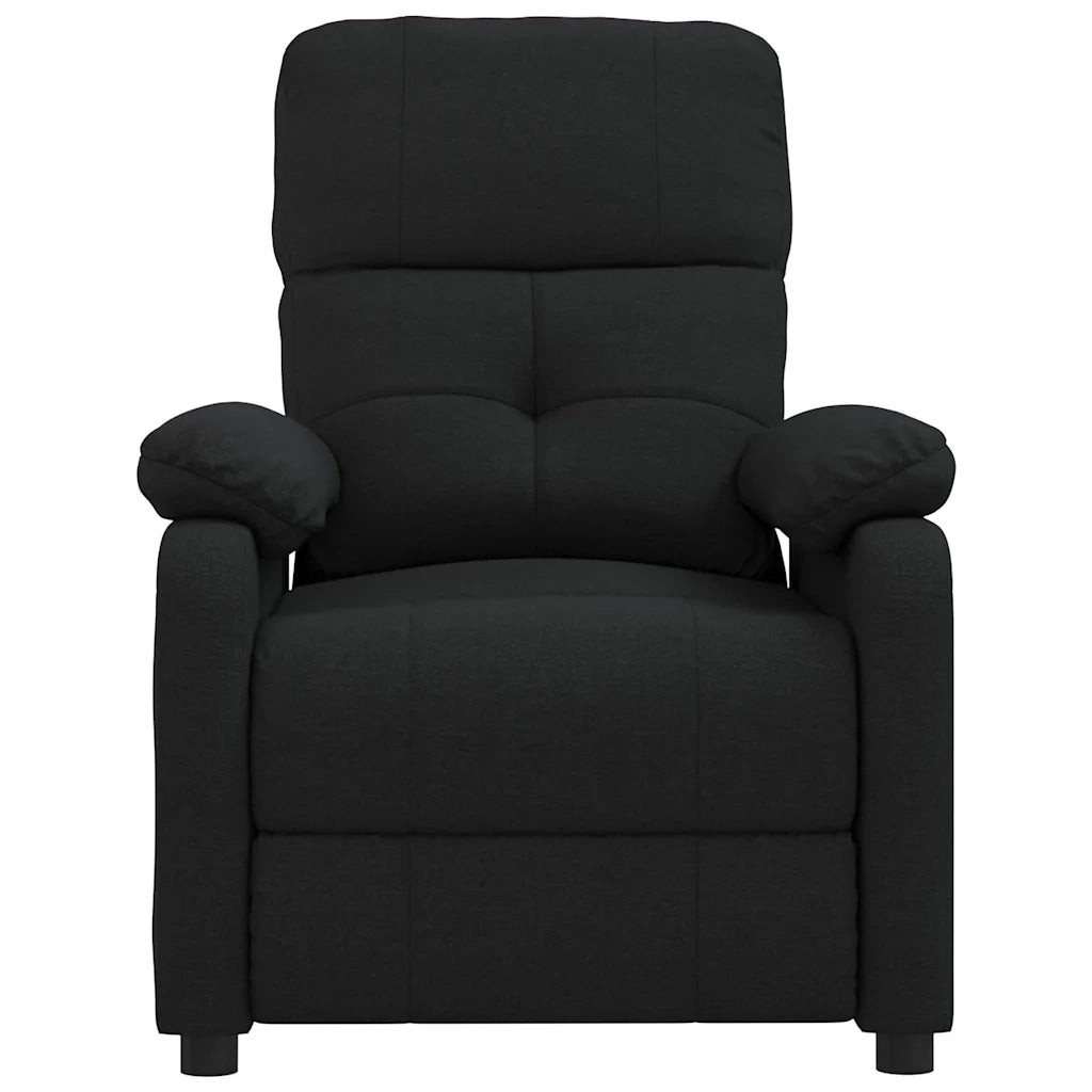 Poltrona Reclinabile in Tessuto Nero 289664